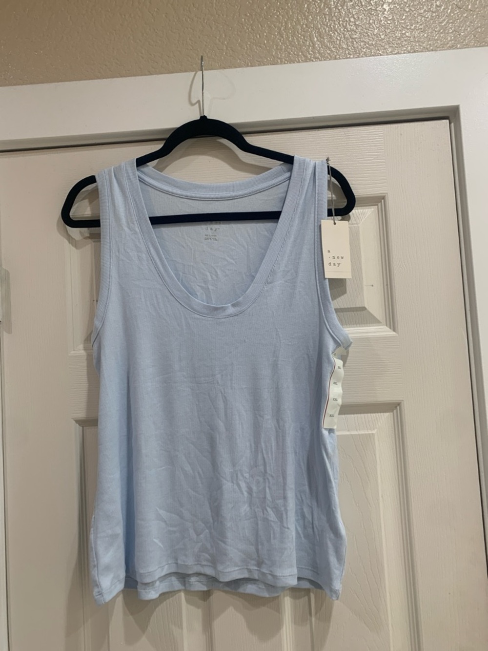 a new day Baby Blue Scoop Neck Tank Top - Women. XXL NWT